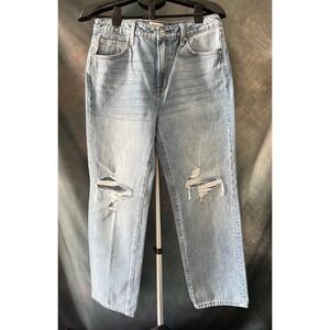 CEROS Jeans Women's Size 30 Ripped‎ Distressed Denim Light Wash Straight Leg